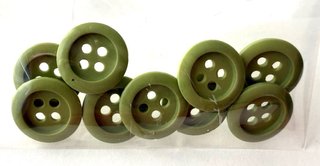 Lote de 10 botones verdes