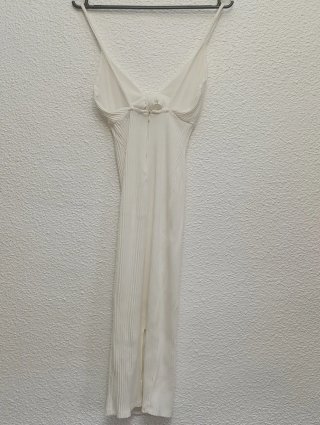 Vestido blanco tirantes lazo XS/S