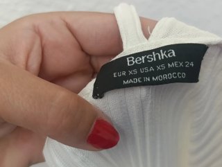 Vestido blanco tirantes lazo XS/S