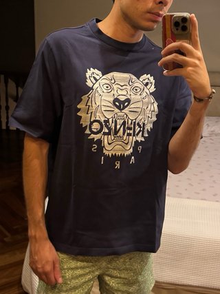 Camiseta Kenzo T-Shirt Azul y Blanca