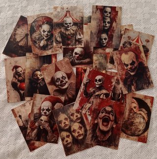 20 Postales Vintage Circo Macabro