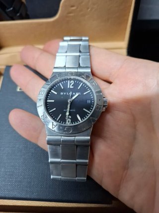 Reloj Bvlgari Azul y Plateado