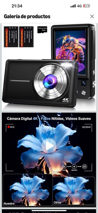 Cámara Digital 4K