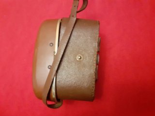 Funda marrón vintage cámara fotográfica