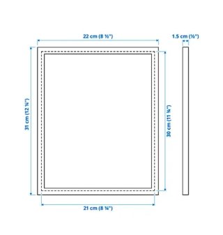 Marco IKEA YLLEVAD Blanco 21x30cm