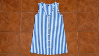 Túnica rayas azul y blanca