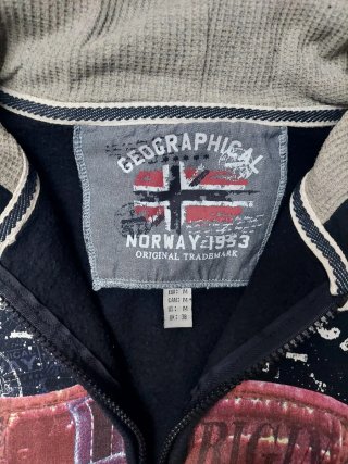 Sudadera Geographical Norway azul, capucha T-M.