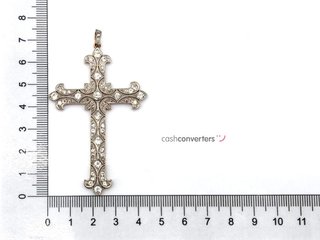 crucifijo oro 18k con piedra con diamante