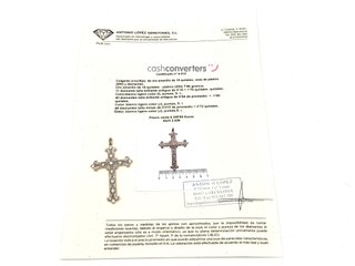 crucifijo oro 18k con piedra con diamante