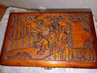 Joyero Baúl Chino Antiguo Madera Alcanfor
