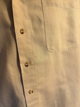 Camisa hombre manga corta beige