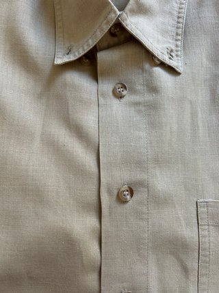 Camisa hombre manga corta beige