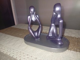 Figure Decorative Pensatori Viola/Argento