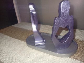 Figure Decorative Pensatori Viola/Argento