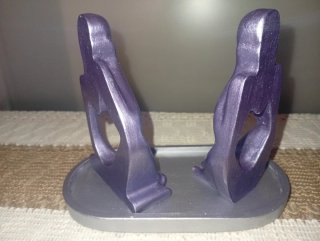 Figure Decorative Pensatori Viola/Argento