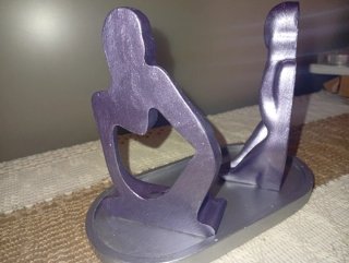 Figure Decorative Pensatori Viola/Argento