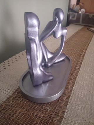 Figure Decorative Pensatori Viola/Argento