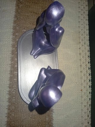 Figure Decorative Pensatori Viola/Argento