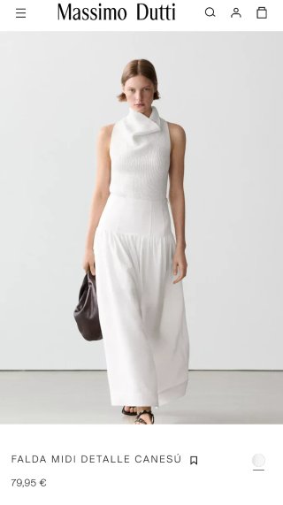 Falda midi Massimo Dutti Talla 40