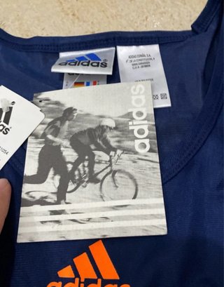 Camiseta Adidas Tirantes Azul Talla L Nueva