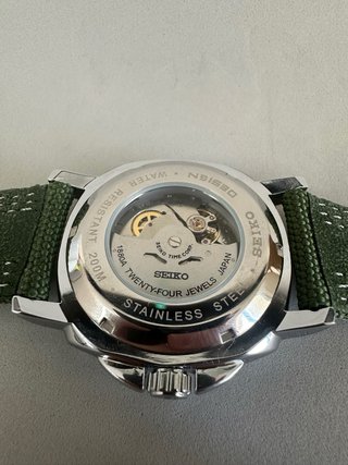 Seiko Mod Sport Open Heart Verde Automático