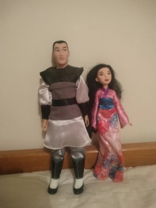 Set di due bambole Disney Mulan e Li Shang