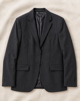 Americana Zara Raya Diplomática Gris Talla 48
