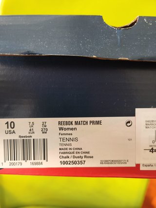 Zapatillas Reebok Blancas y Rosas Talla 41