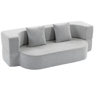 Divano Letto 2 Posti 2 in 1 con 2 Cuscini Sfoderabili,