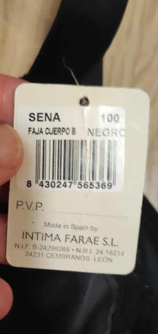 Body Faja Negro Encaje T/ 100B Farae