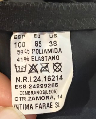 Body Faja Negro Encaje T/ 100B Farae