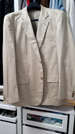 Traje de chaqueta Zara caballero beige