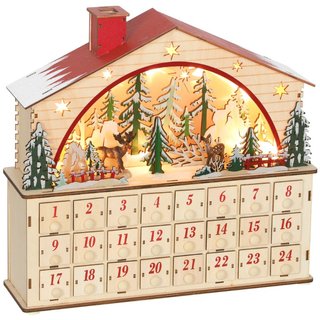 Adventskalender zum Befüllen 24 Schubladen Fächer