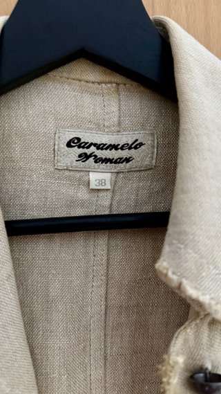 Chaqueta Lino Beige Caramelo