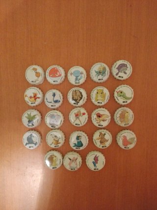 Lote de 23 tappi corona Pokémon
