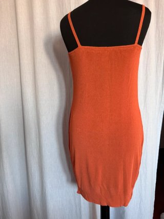 Vestito vintage arancione in maglia