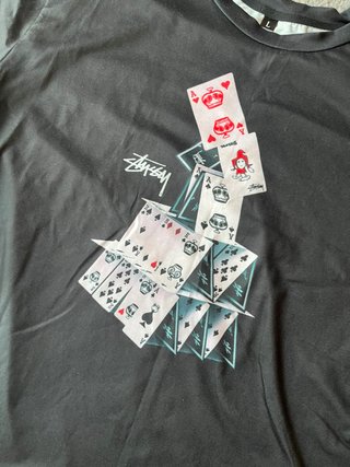 Camiseta Stüssy Negra Talla L Cartas