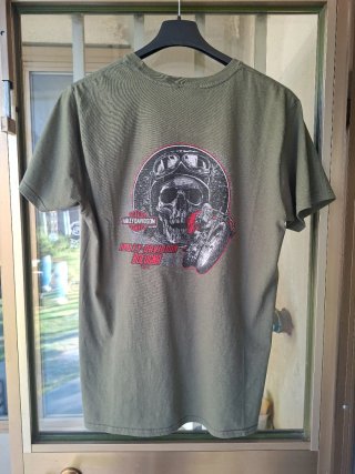 Maglia Harley Davidson Skull Pistoni Verde Oliva