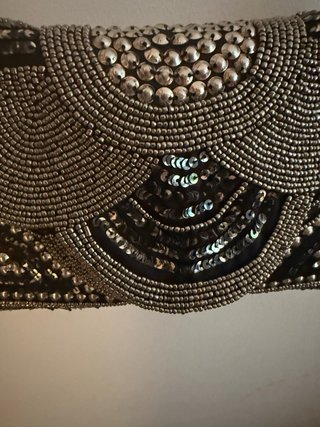 Bolso de fiesta negro con lentejuelas