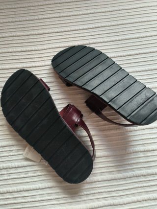 Sandalias Zara Piel Hebilla Dorada