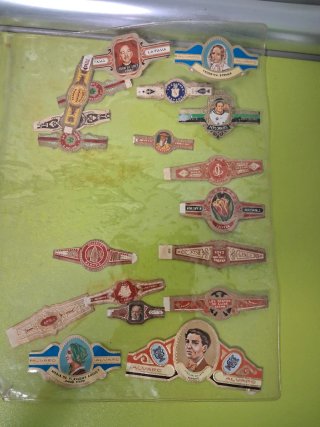 Collezione di vecchie vitole di sigari