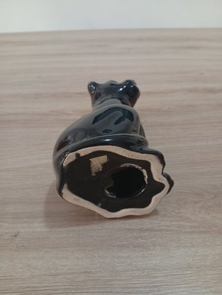 Figura di cane nero in ceramica 18 cm