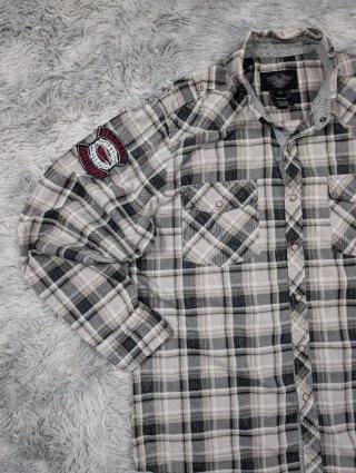 Harley Davidson Camisa Cuadros Western Vintage XL'