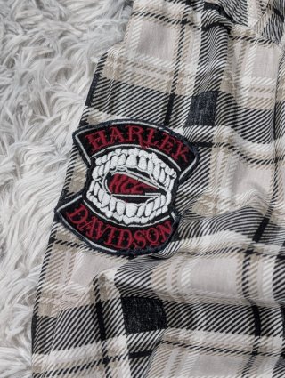 Harley Davidson Camisa Cuadros Western Vintage XL'