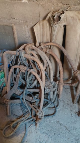 Lote aparejos/serones antiguos para caballerías