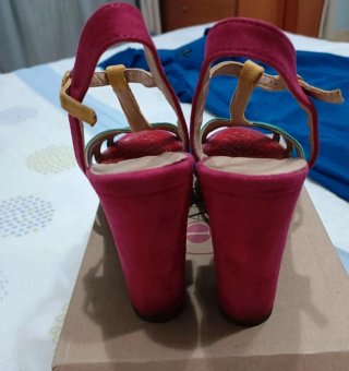 Sandalias plataforma multicolor talla 36