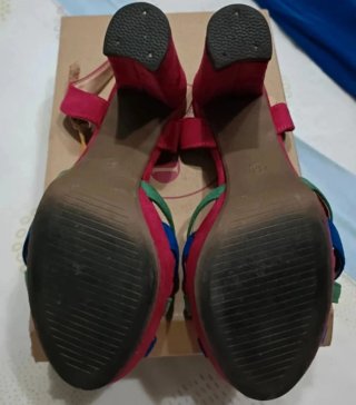 Sandalias plataforma multicolor talla 36