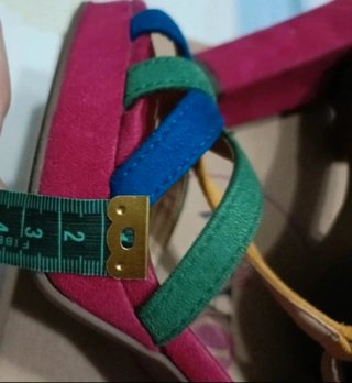 Sandalias plataforma multicolor talla 36