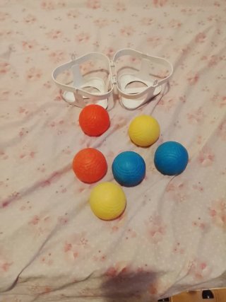 6 palline da bocce con custodia (senza bocce)