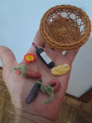 Cesta Picnic Muñecas con Accesorios